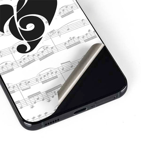 BW Musical Notes Galaxy S22 Skin